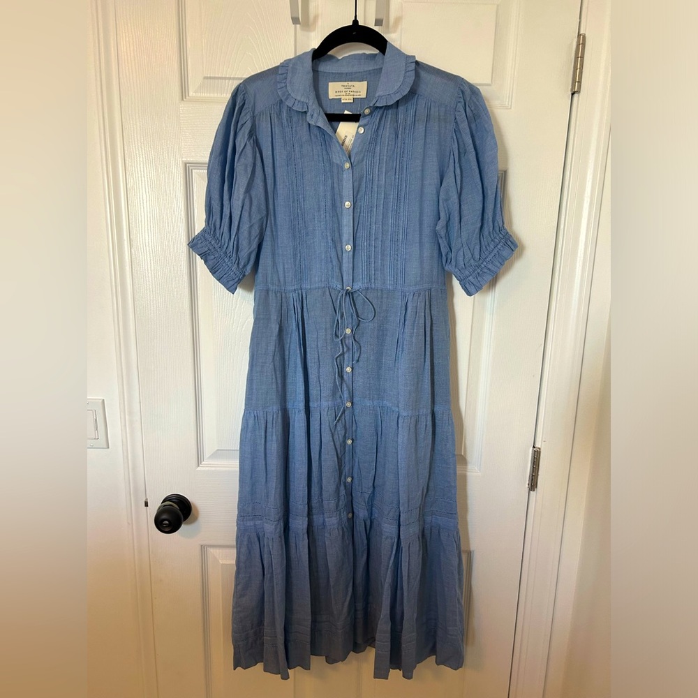 By Trovata Birds of Paradise XS Frankie Dress Blue